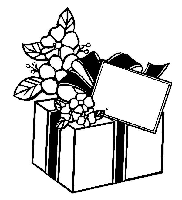 Present Christmas Gifts Coloring Page