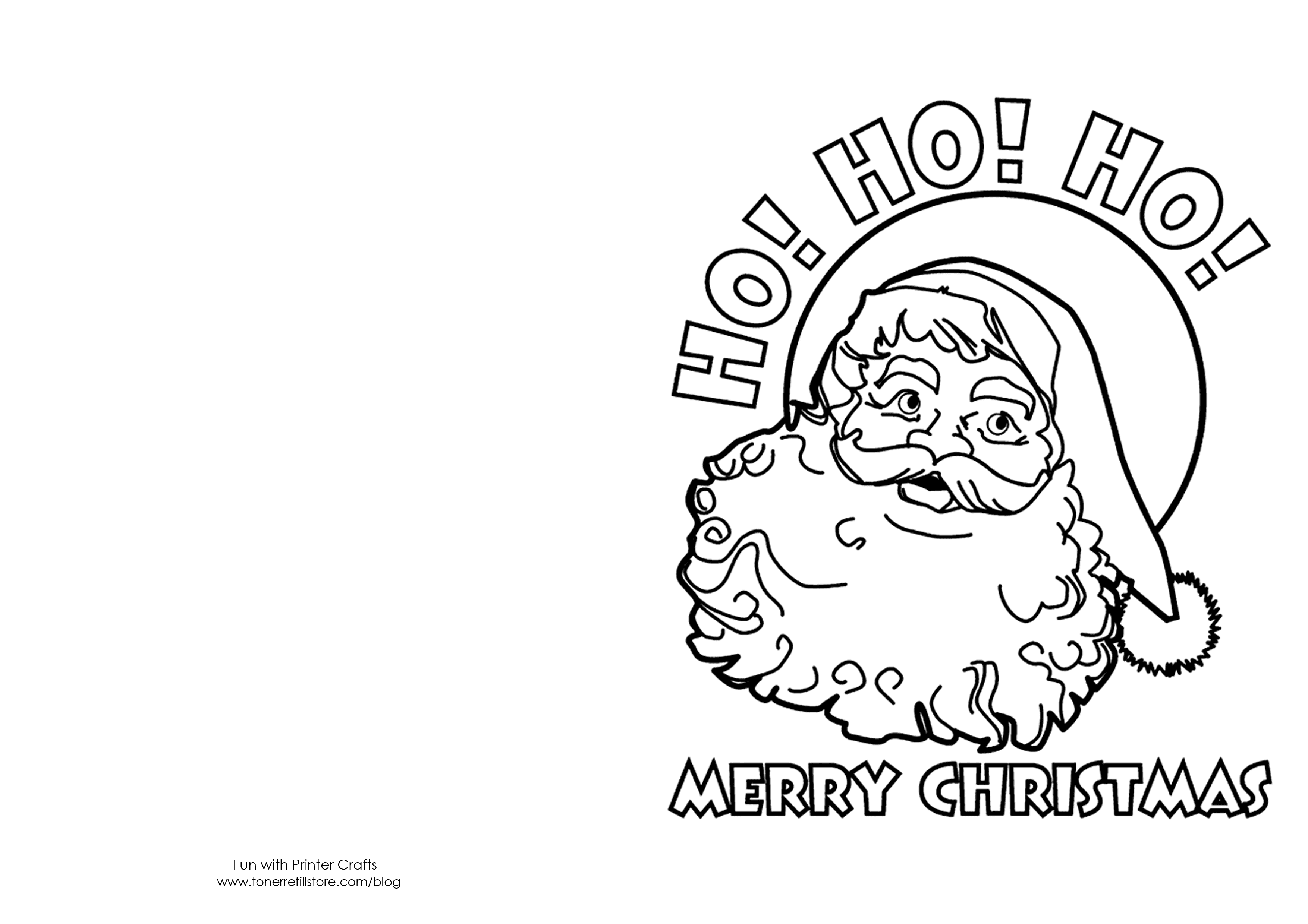 Printable Christmas Card Templates Coloring Page