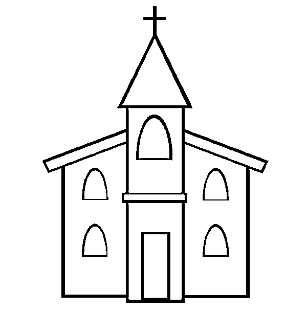 Printable Christmas Church Image