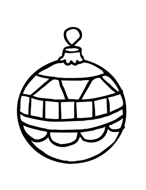 Printable Christmas Ornament Image For Kids Coloring Page
