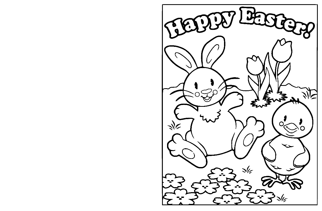 Printable Happy Easter Card For Children