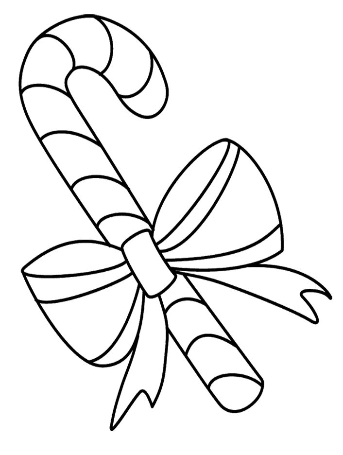 Printable Pictures Candy Cane Image Coloring Page