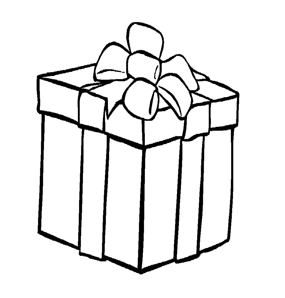Printable Present Coloring Page