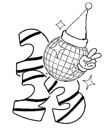 Printable Year 2023 Image For Kids Coloring Page