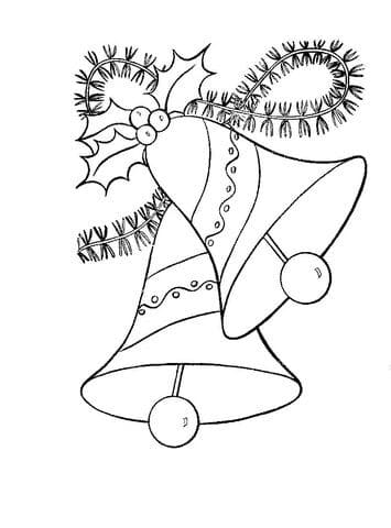 Ring The Christmas Bells For Children Coloring Page