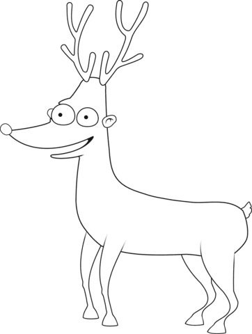 Rudolph Red-Nosed Reindeer For Kids Coloring Page