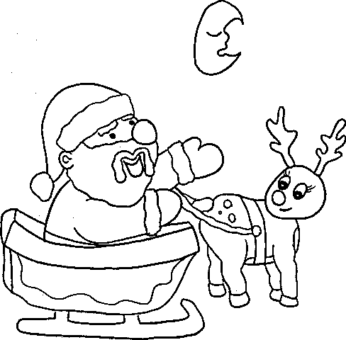Santa Sleigh And Reindeer For Kids