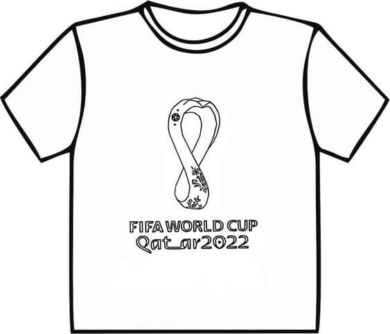 Shirt FIFA World Cup Qatar 2022 Coloring Page