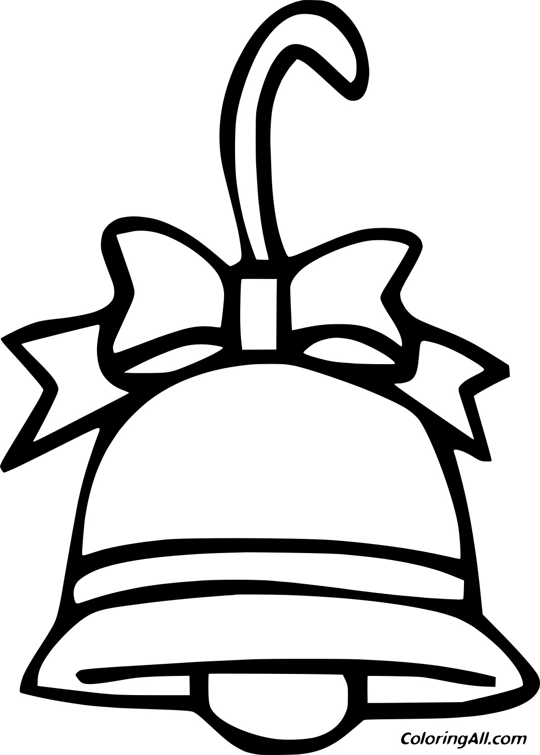 Simple Jingle Bell Coloring Page