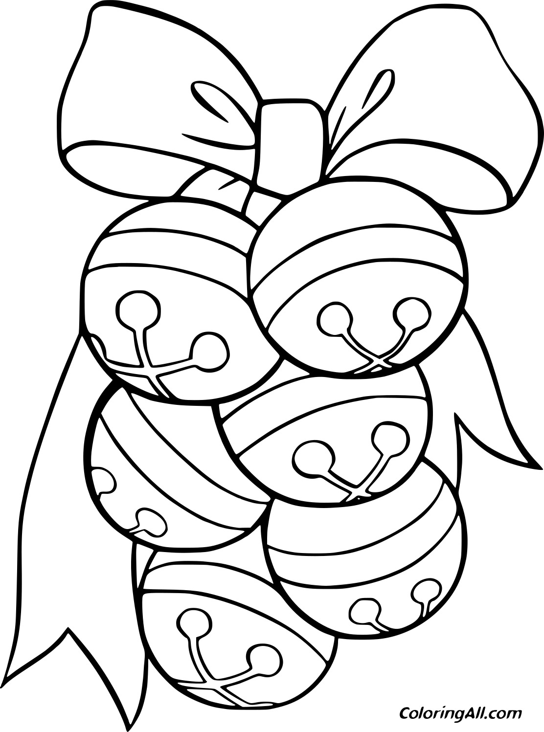 Six Small Bells Printable Coloring Page