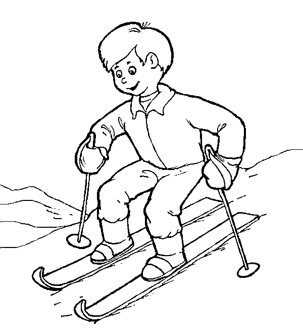 Skiing Coloring Pages