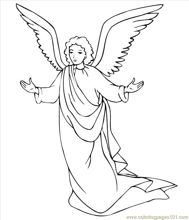Snow Angel Image For Kids Coloring Page