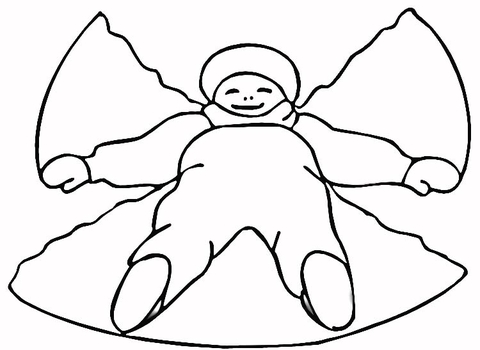 Snow Angel Coloring Page