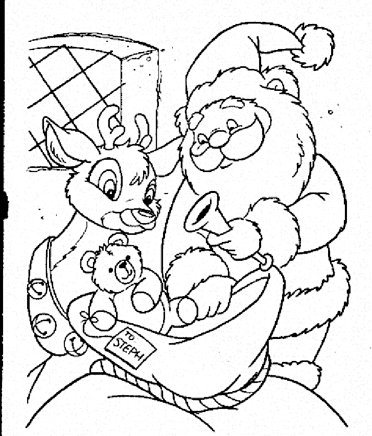 Sweet Christmas For Children Coloring Page