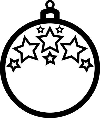 Sweet Christmas Ornament Image For Children Coloring Page