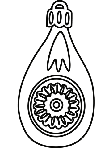 Sweet Christmas Ornament Image For Kids Coloring Page