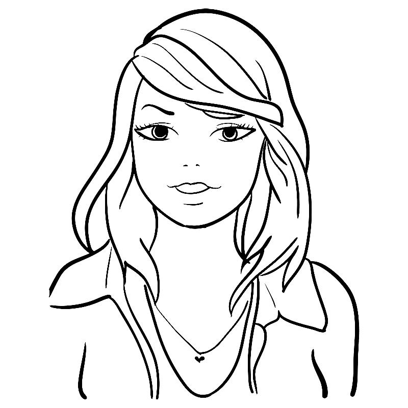 Sweet Taylor Swift Picture Coloring Page