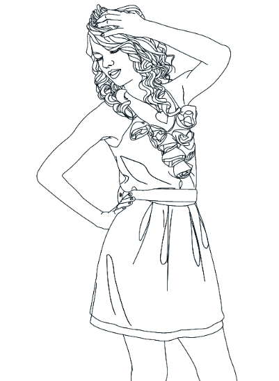 Taylor Swift Printable For Kids Coloring Page