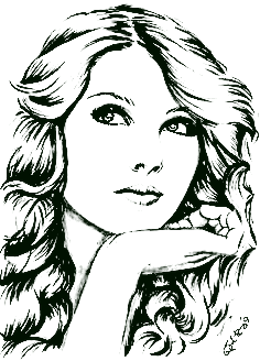 Taylor Swift Sweet Picture Coloring Page