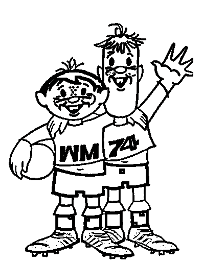 Tip And Tap Mascot World Cup 1974 Coloring Page