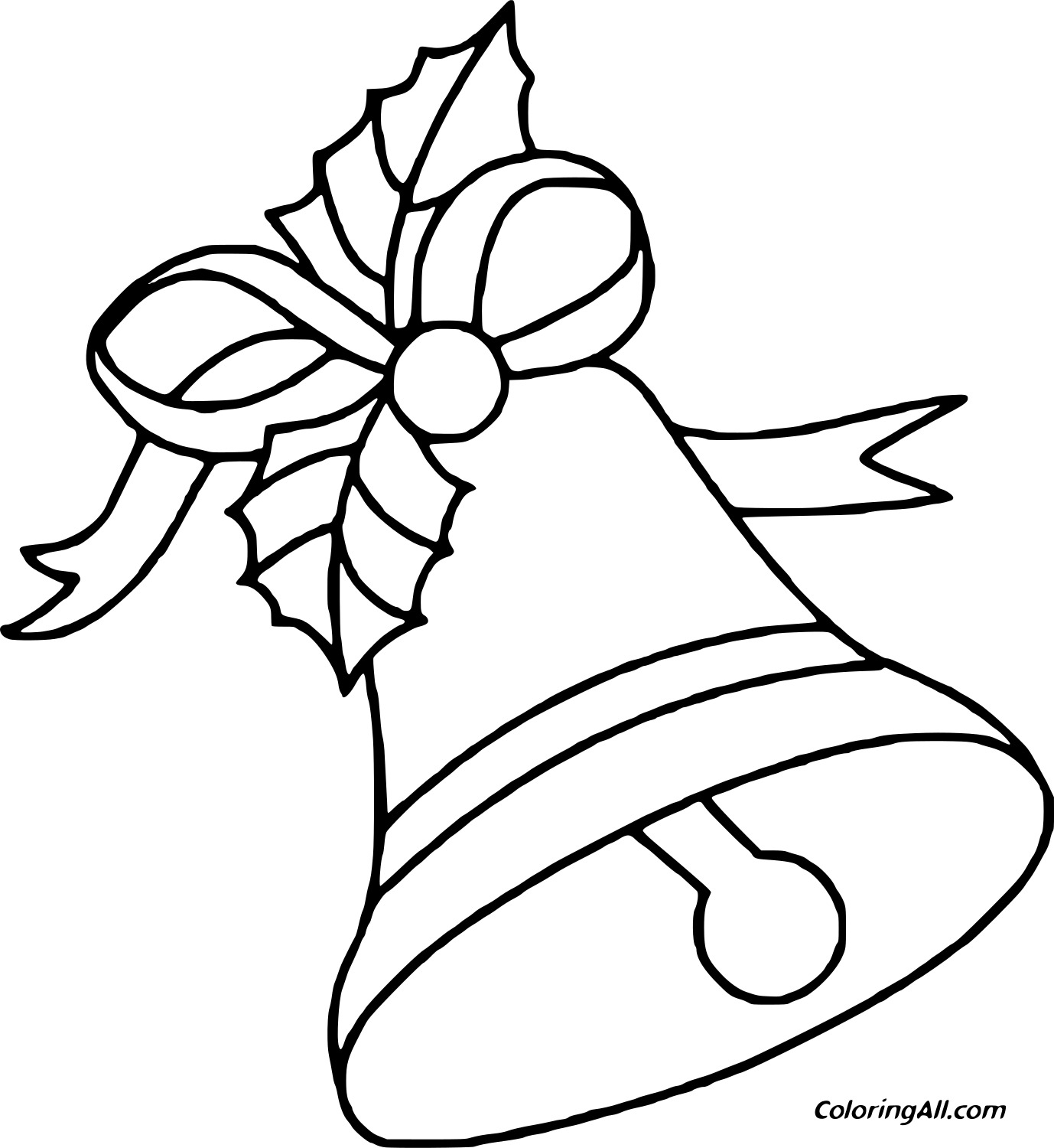 Very Simple Jingle Bell Image For Kids Coloring Page