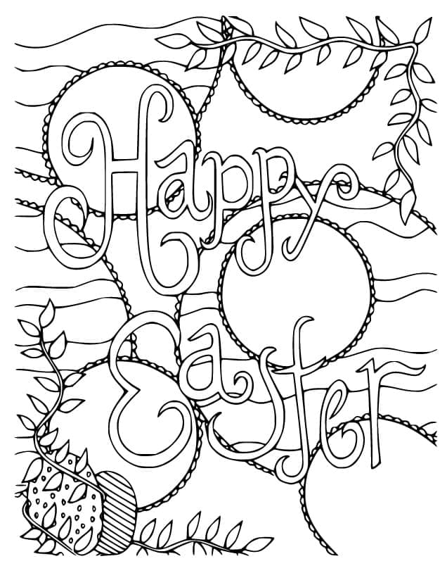 Wonderful Easter Card Image For Kids Coloring Page