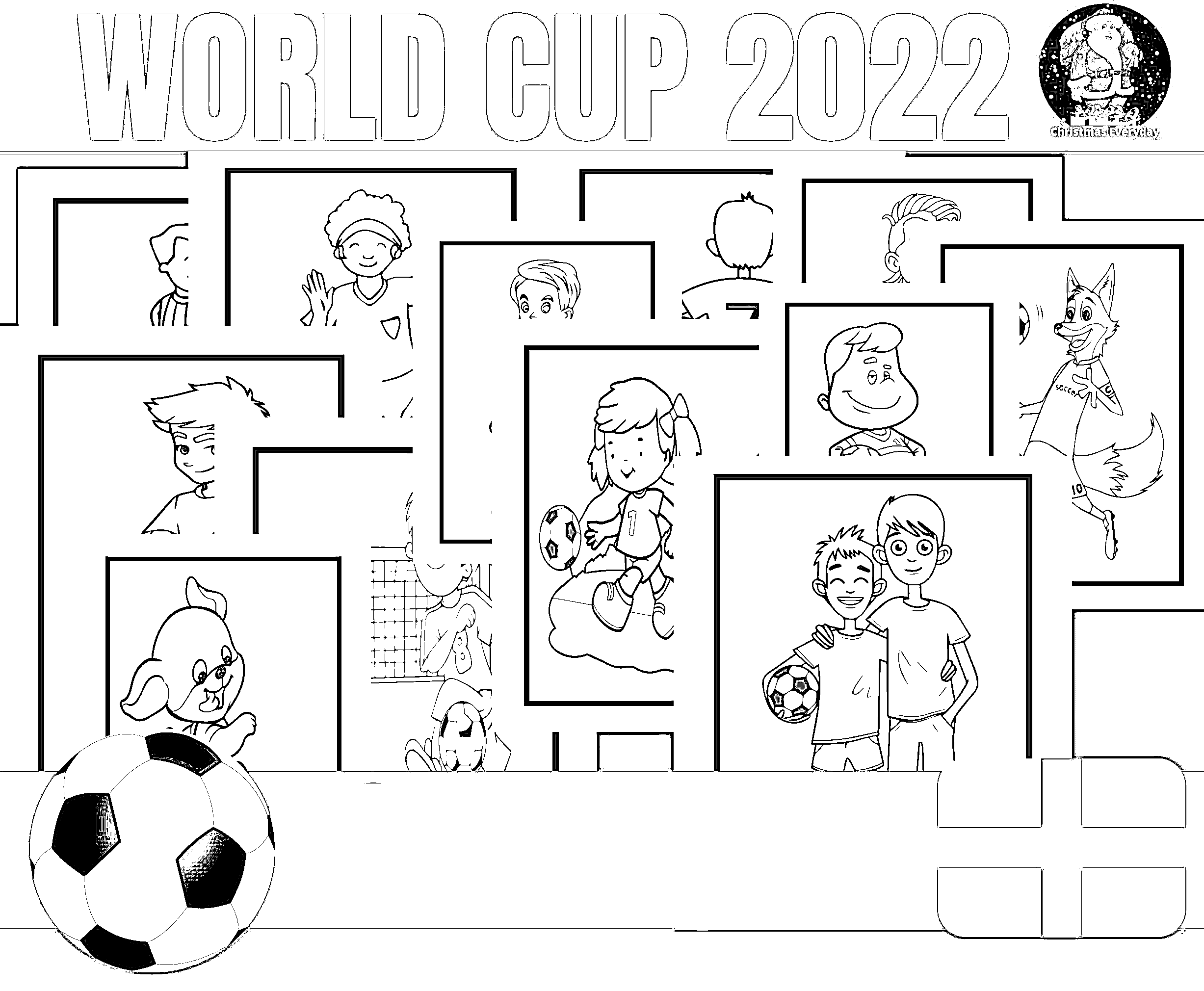 World Cup 2022 FIFA Coloring Page