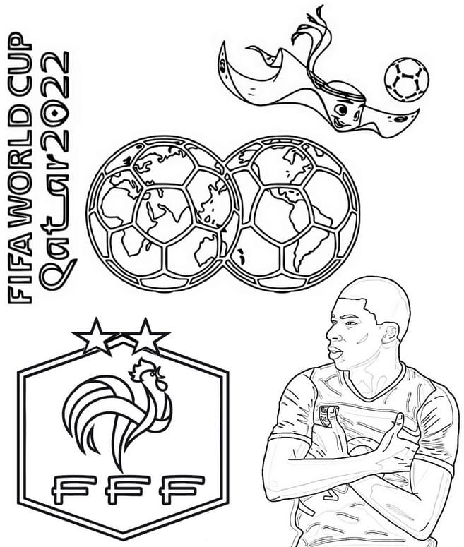 World Cup 2022 For Children Coloring Page