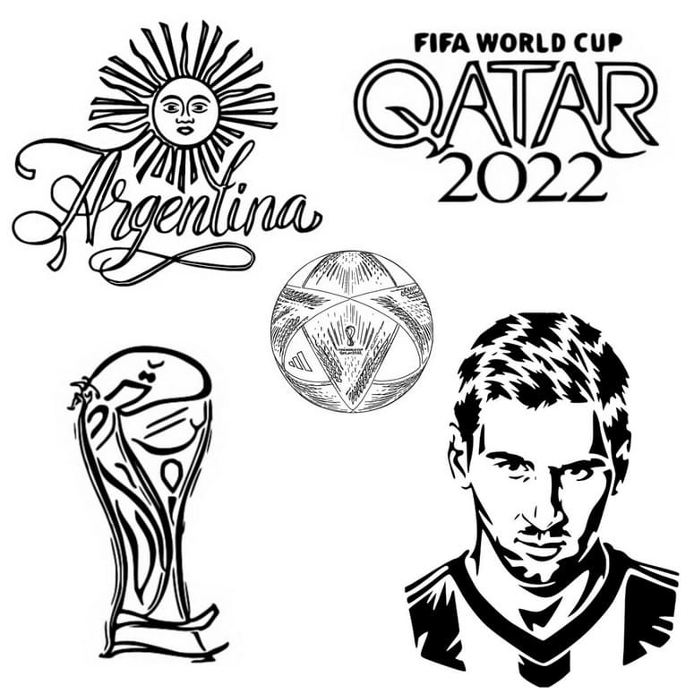 World Cup 2022 Image For Children Coloring Page