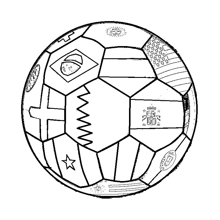 World Cup Qatar For Kids 2022 Coloring Page