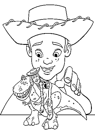Andy Davis And His Toys Coloring Page