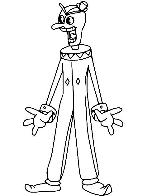 Beppi The Clown Coloring Page