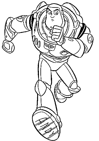 Buzz Is Running Coloring Page