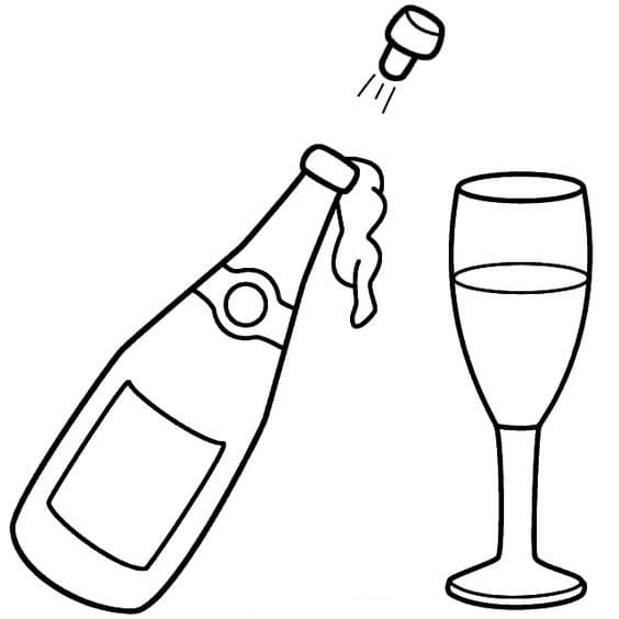 Wine Glass Coloring Pages