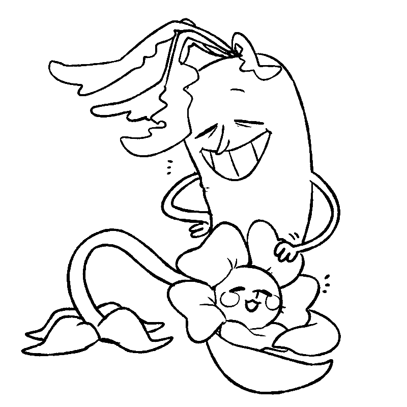 Chauncey And Cagney Carnation Coloring Page