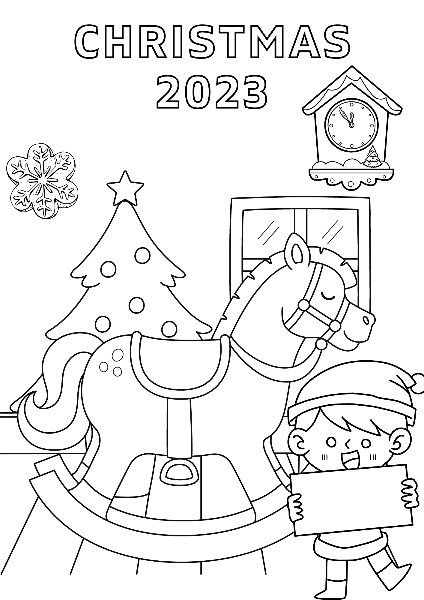 Christmas 2023 Image For Children Coloring Page