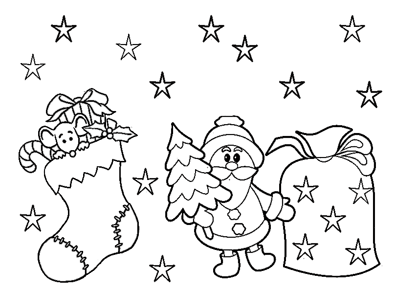 Christmas Coloring Image For Children