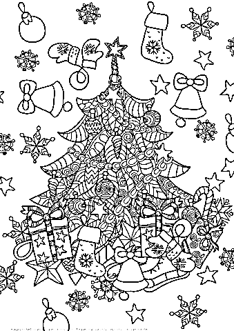Christmas Tree Zentangle