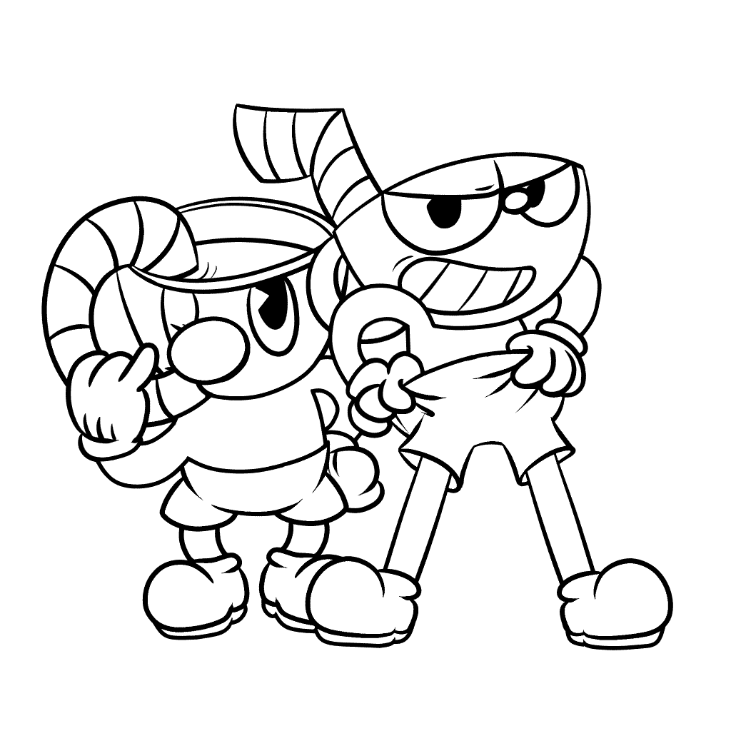 Cuphead Image Coloring Page