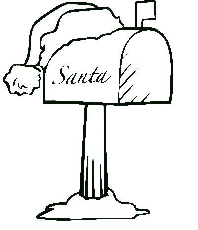 Dear Santa For Kids Coloring Page