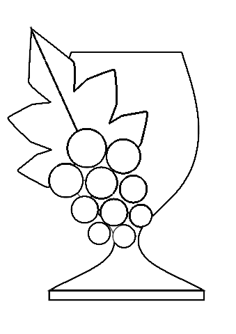 Glass Of Wine Picture Coloring Page