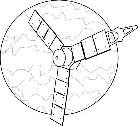 Juno Spacecraft Image For Children Coloring Page