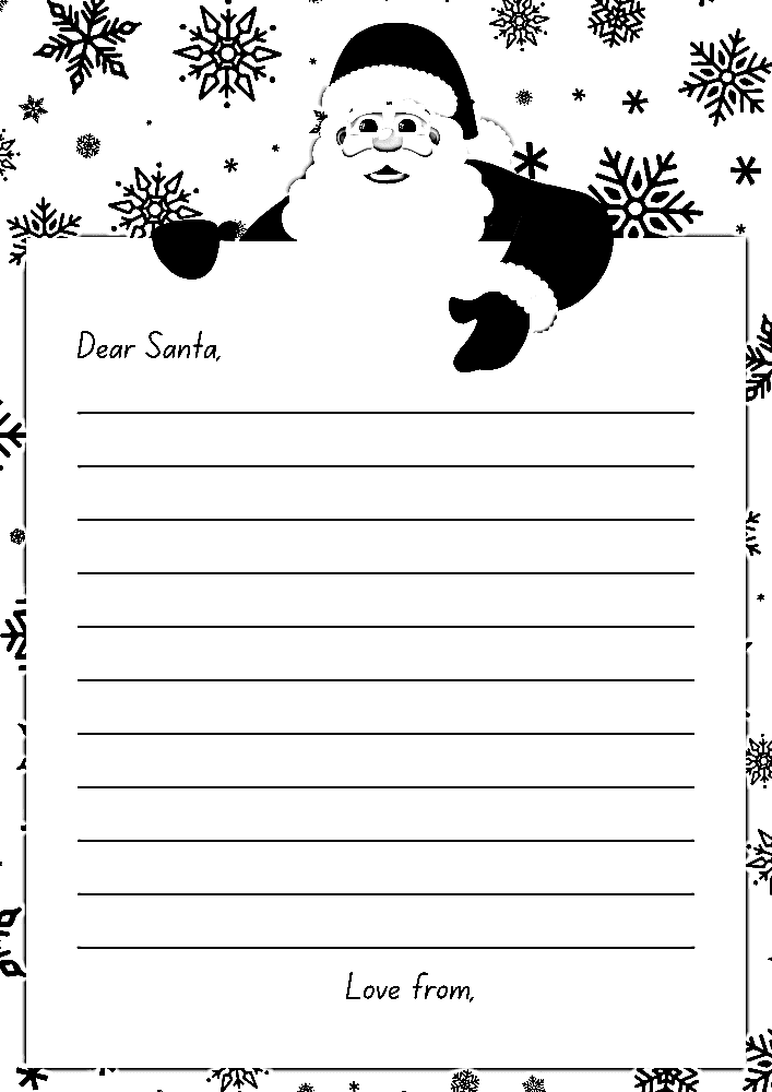 Letter From Children Coloring Page