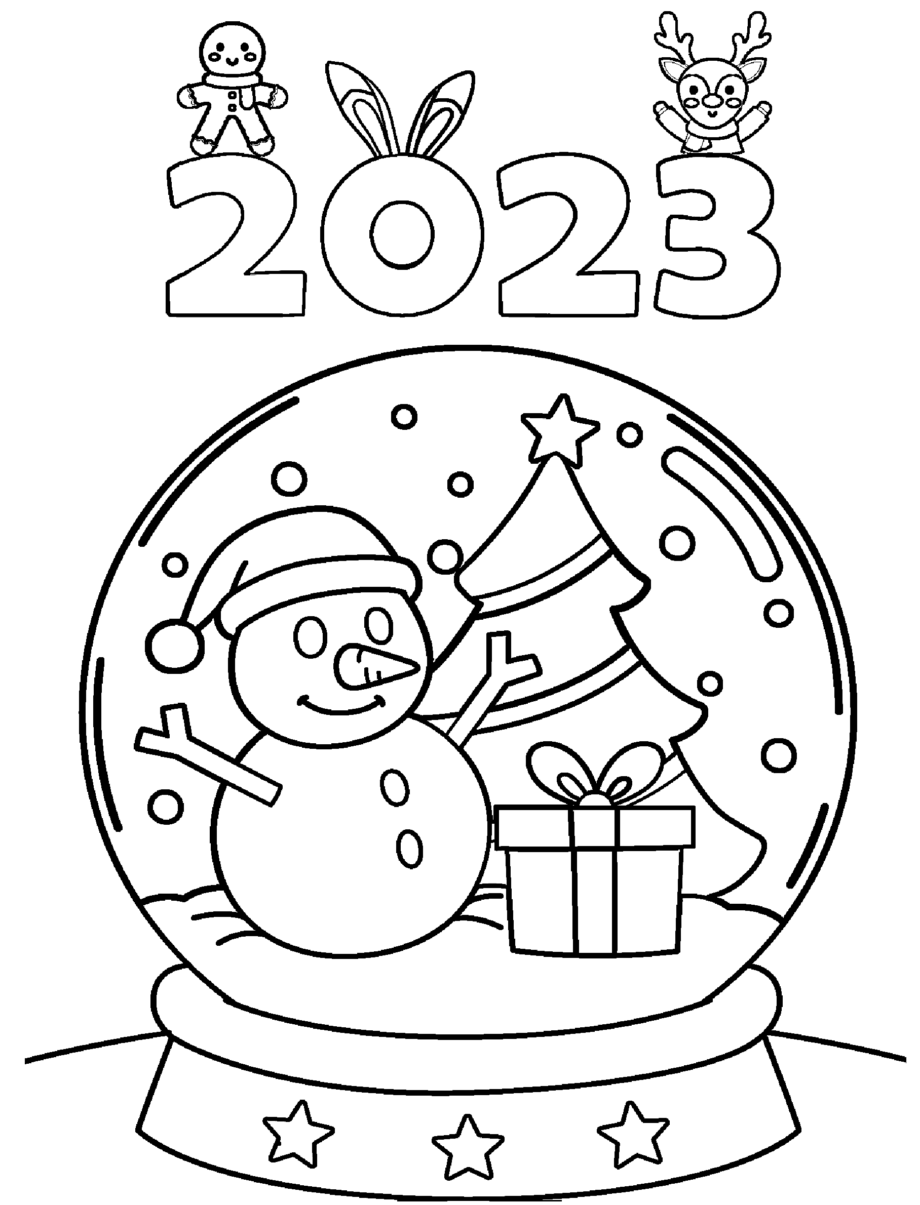 Merry Christmas 2023 Coloring Pages