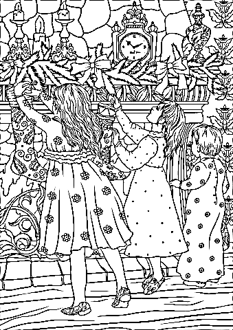 Merry Christmas For Children Coloring Page