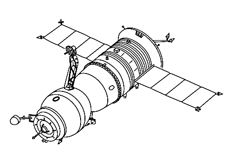 Progress Cargo Spacecraft For Children Coloring Page