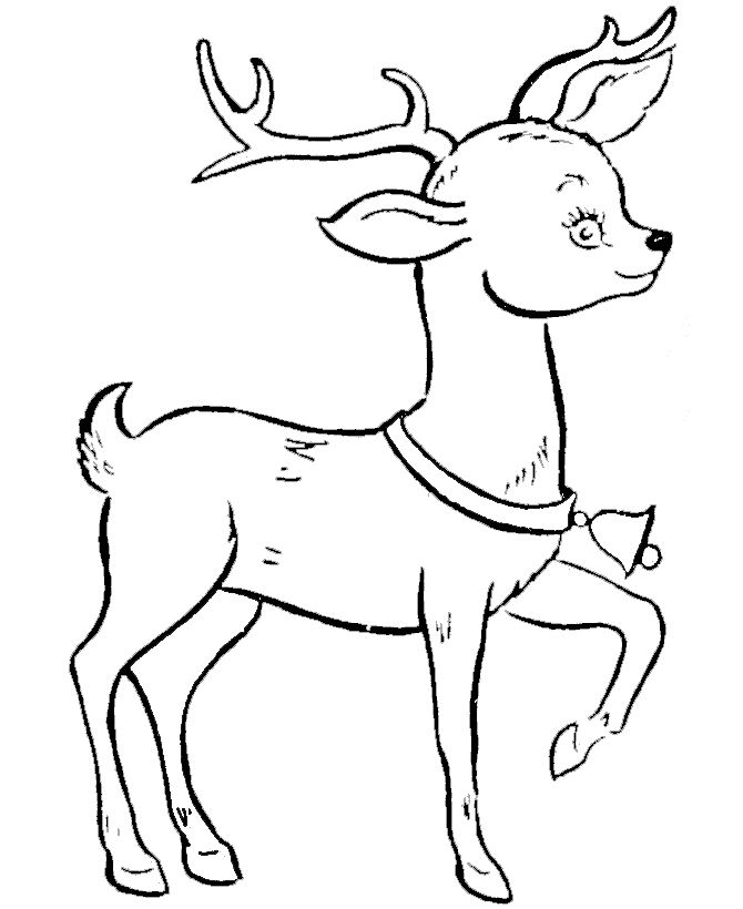 Reindeer Sweet Coloring Page