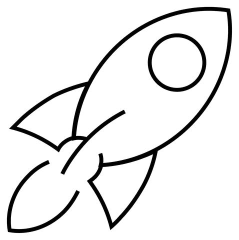 Rocket Emoji For Children Coloring Pages - Coloring Cool