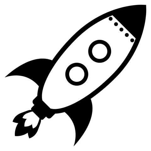 Rocket Emoji Image Coloring Page