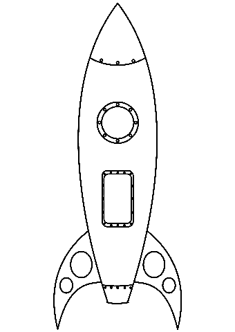 Rocket Image For Kids Coloring Page